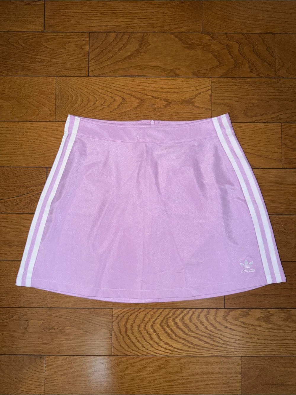 adidas Lilac Mini Skirt with White Side Stripes